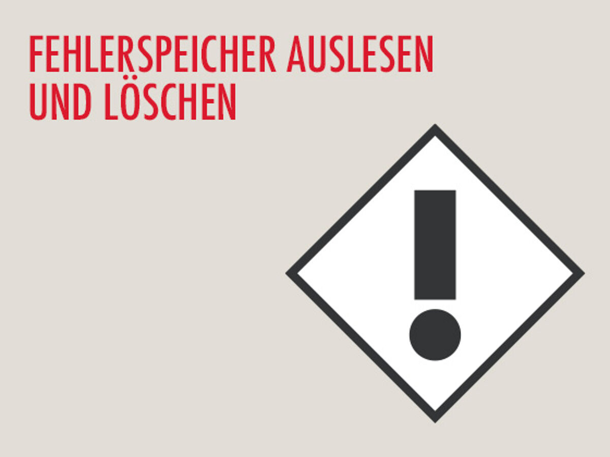 Fehlerspeicher auslesen / Fehlerspeicher löschen